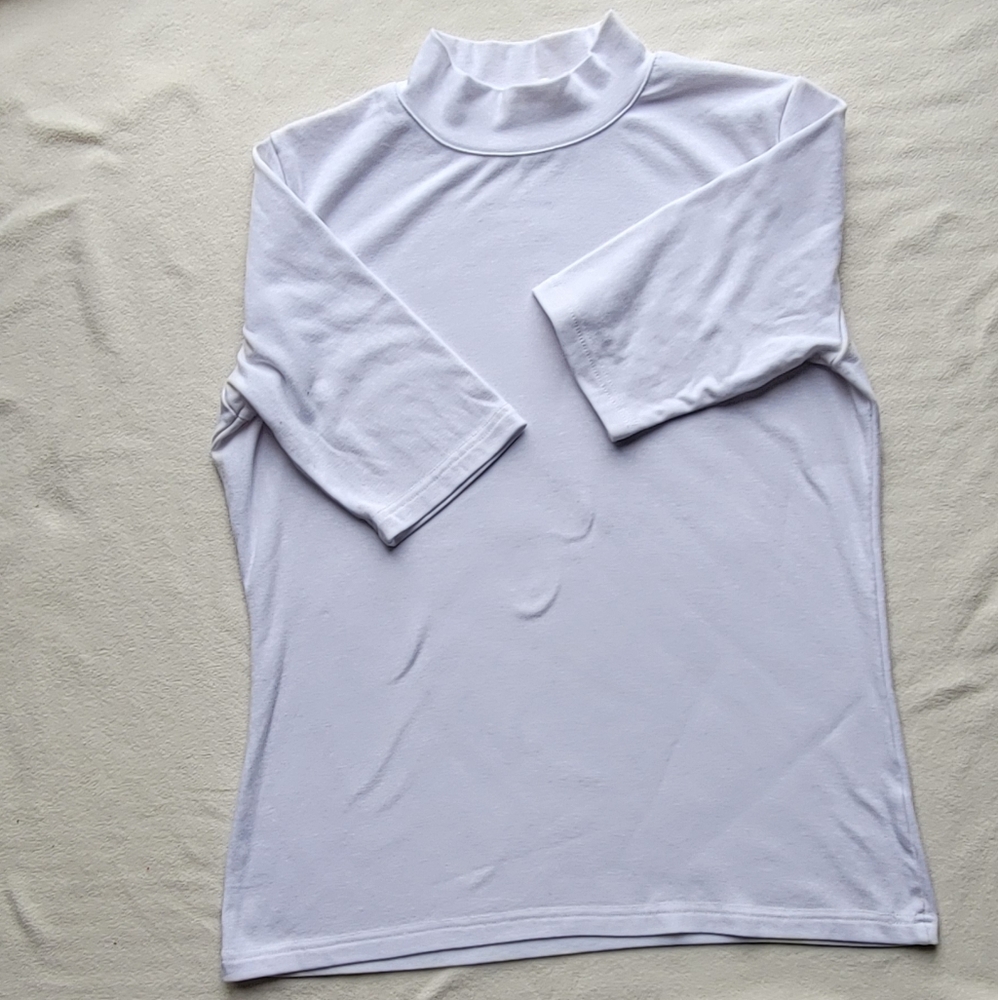 White Turtleneck Top